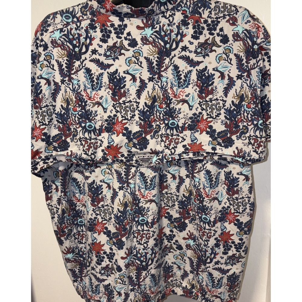 Columbia PFG Men's USA Fish Vented Short Sleeve Shirt Size XXL Multicolor - Picture 4 of 7